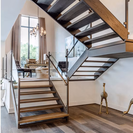 Reliable and Good Golden Staircase Hot Sell Stair Rods Wood Retrofit Stair Tread